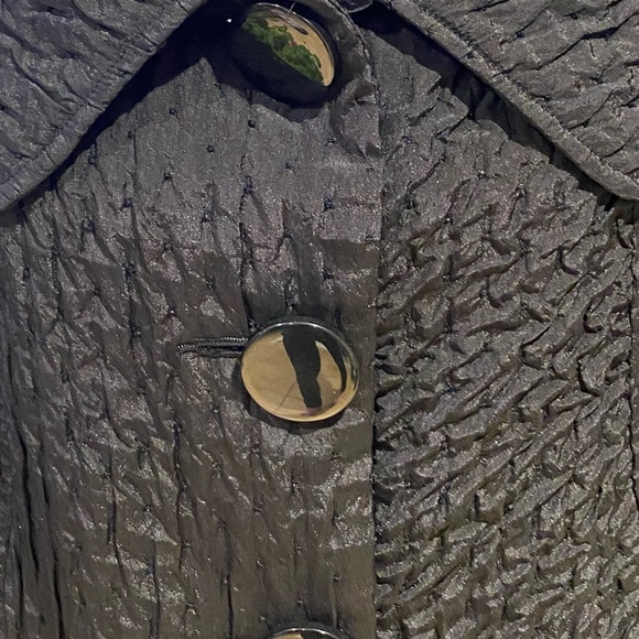 Mac & jac Black Sparkling Beads Bolero Holiday Party Lightweight Jacket- Sz-L - Picture 8 of 15